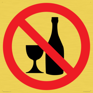 Prohibition: No alcohol